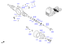 REAR AXLE HOUSING & HUB (FORWARD)