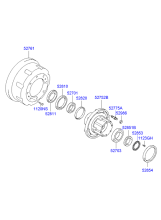 REAR AXLE HUB & DRUM (FORWARD)