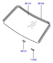 GLASS & MOULDING - WINDSHIELD