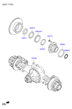 REAR AXLE HOUSING & HUB