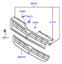 RADIATOR GRILLE & HEADLAMP BEZEL