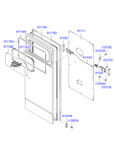 TRIM & LOCKING SYSTEM - REAR DOOR SWING