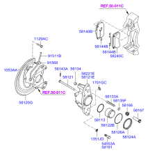 Дисковый тормозной механизм переднего колеса