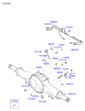 REAR AXLE HOUSING & HUB (FORWARD)