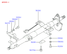 STEERING COLUMN & SHAFT ASSY