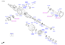 REAR AXLE HOUSING & HUB (FORWARD)