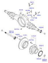 REAR AXLE HOUSING & HUB