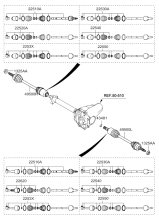 FRONT AXLE HUB & DRIVE SHAFT