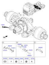 REAR AXLE HOUSING & HUB (FORWARD)