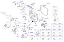 CLUTCH, BRAKE PEDAL & CAB PIPING