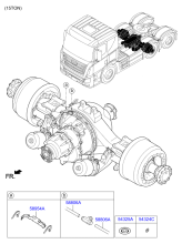 REAR AXLE HOUSING & HUB (FORWARD)