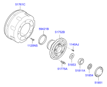 FRONT AXLE & HUB