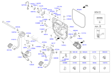 CLUTCH, BRAKE PEDAL & CAB PIPING