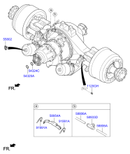 REAR AXLE HOUSING & HUB (FORWARD)