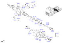 REAR AXLE HOUSING & HUB (FORWARD)