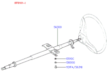 STEERING COLUMN & SHAFT ASSY