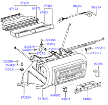 CRASH PAD CENTRE & HEATER CONTROL