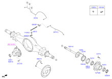 REAR AXLE HOUSING & HUB