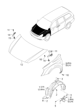 FENDER & HOOD PANEL & WHEEL GUARD-FRONT