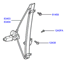 REAR DOOR WINDOW REGULATOR