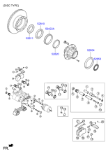 REAR AXLE HOUSING & HUB