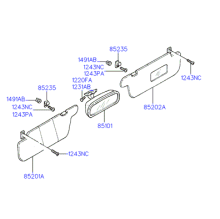 INSIDE REAR VIEW MIRROR & SUNVISOR