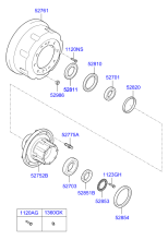 REAR AXLE HUB & DRUM (FORWARD)