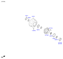 REAR AXLE HOUSING & HUB (FORWARD)