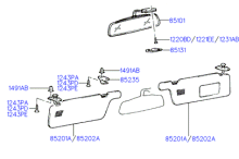 INSIDE REAR VIEW MIRROR & SUNVISOR